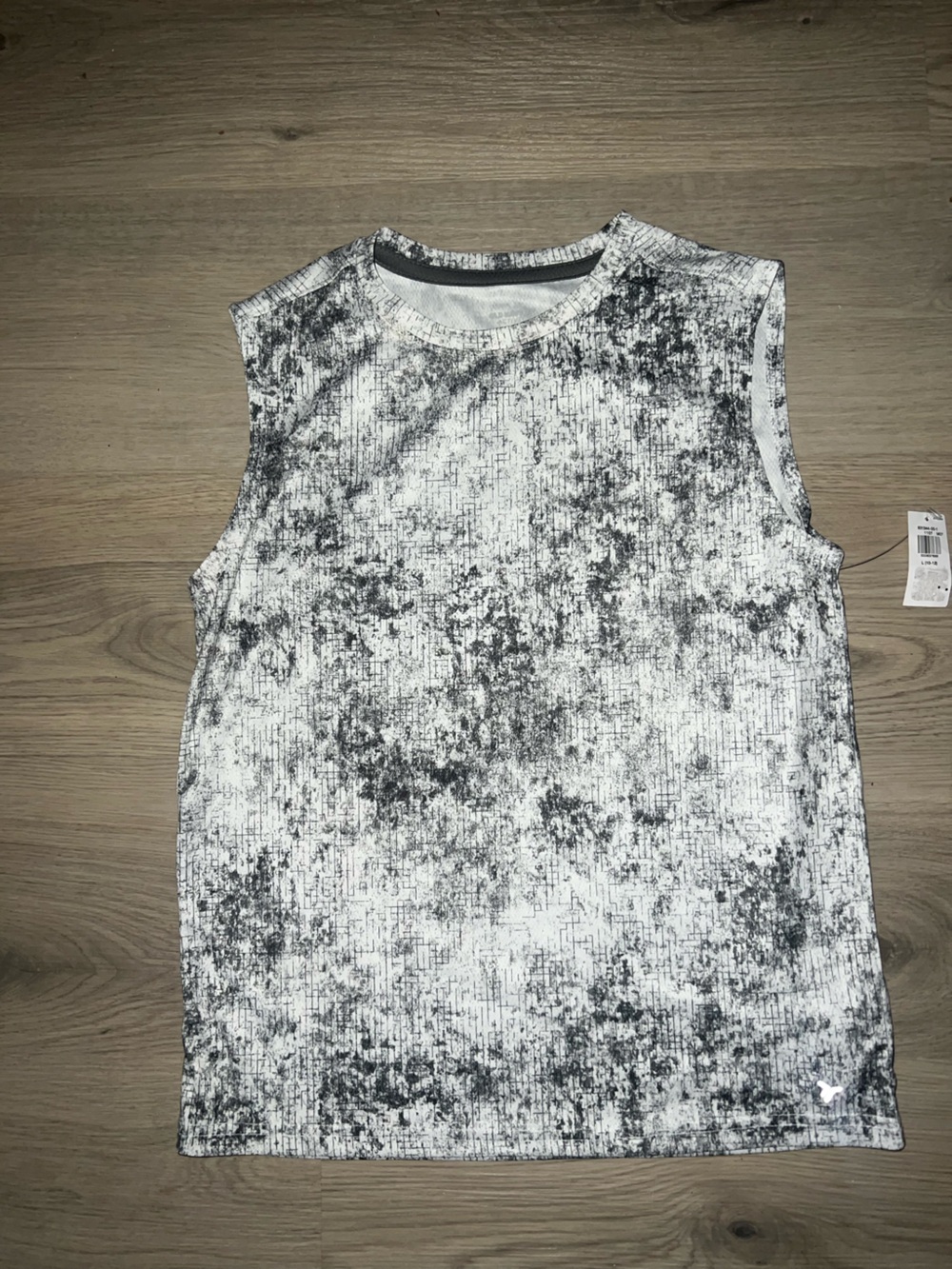 Old Navy Boys Black Gray Go-Dry Tank Top L (10–12) | Active Performance